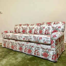 A Floral Pullout Sofa - Classic 1950s Americana - 82'