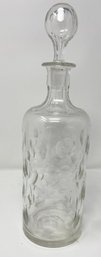 Vintage Clear Glass Liquor Decanter With Stopper