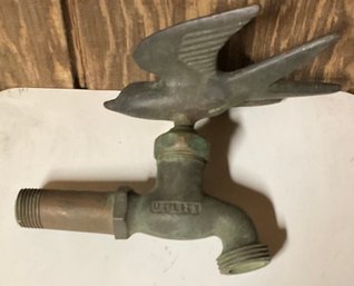 Utility Patina Brass, Copper Bird Faucet