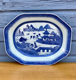 Large Antique Chinese Export Canton Platter