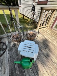 Planter, Watering Can, Table,