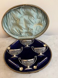 Silver Plated Condiment Dishes In Original Box