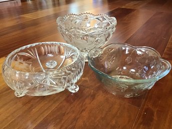 Beautiful Cut Crystal And Cut Glass Bowls