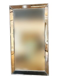 Large Floor Mirror - Beveled / Silver