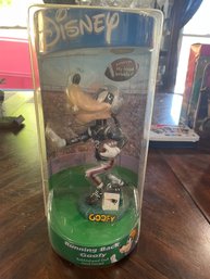 Disney Animation In Motion Bobble Head Running Back Goofy Doll     New In Box