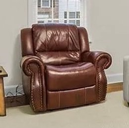 Colia Furniture Co Brownish Red Leather Power Recliner With Power Headrest