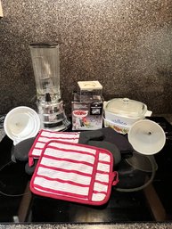 Stainless Blender, Mixer, Pot Holders, Misc Kitchen Ware