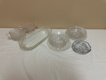 Group Of Miscellaneous Pressed Glass , 11 Pieces