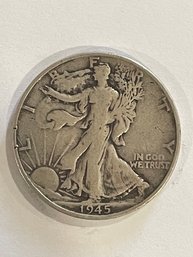 1945-S  Walking Liberty Silver Half Dollar