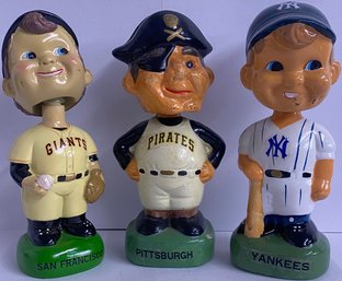 3 Baseball Bobble Heads