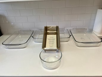 Glass Cooking Pans, With NIB Loaf Pan