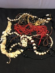 A Mixed Lot Of  Necklaces And Beads