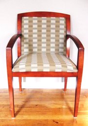 Single Chair With Wood Trim