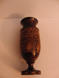 Vintage Carved Wood Vase