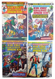 1974-1975 MARVEL COMICS WESTERN GUNFIGHTERS  #18,20,22,23  KID COLT-GUN SLINGER-APACHE KID