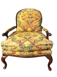 Extra Wide Hitchcock Upholstered Arm Chair.