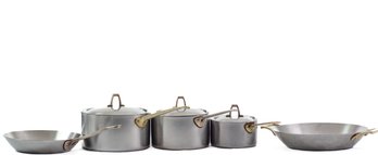 5 PIECE REVERE WARE COPPER CLAD LIMITED EDITION COOKWARE