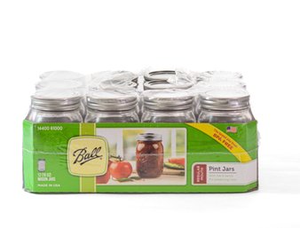 1 DOZEN 16oz BALL CANNING JARS