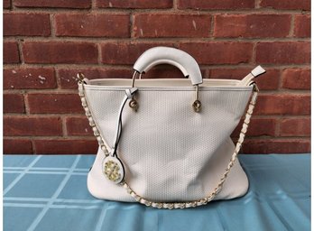 Christian LaCroix White And Gold Handbag