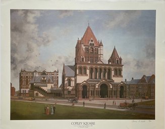 Copley Square C. 1898 Signed Print By Thomas Colletta