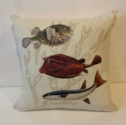 Three Tropical Fish Pillow - New