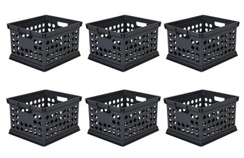6 New In Box Sterlite Black Crates