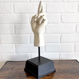 Crossed Fingers Hand Sculpture