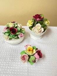 Coalport Porcelain Flower Arrangements