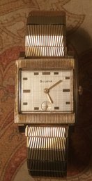 Bulova 10K Rolled Gold Plate Mens Vintage Wristwatch M7