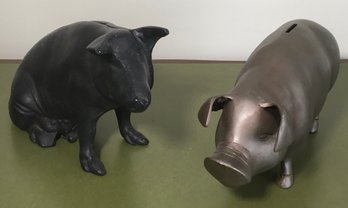 Vintage Iron & Ceramic Piggy Banks