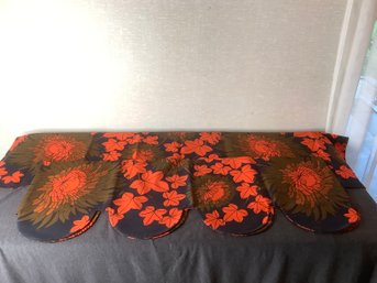 Orange Foliage Curtain Valances