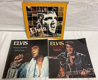 Two Rare Elvis Memorabilia Books And Calendar