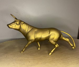 Vintage Solid Brass Bull