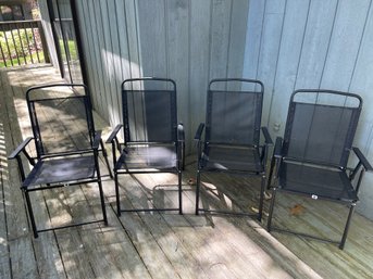 Set Of 4 Outdoor Folding Chairs