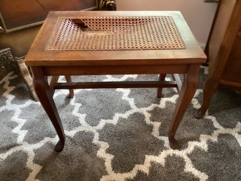 Vintage Caned Seat Vanity Stool Project Piece