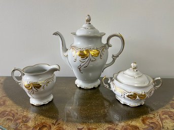 Vintage Wawel Teapot, Sugar & Creamer, Made In Poland