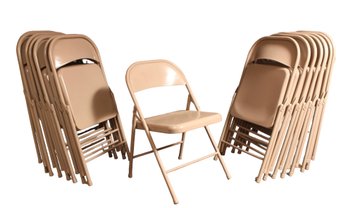 Set Of 16 Metal Folding Chairs