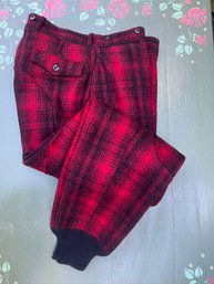 Retro Woolrich Mens Red Wool Hunting Pants