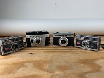 Lot Of 4 Vintage Kodak, Argus, Agfa Film Cameras