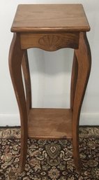 Vintage Oak Petite Pedestal 2 Shelf