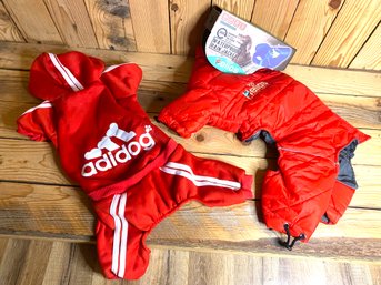 New Medium Dog Adidas Track Suit And Helios Down Dog Suit