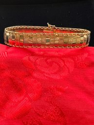 14 Kt Mesh Bangle Bracelet, Never Worn, Weighs 7.1 Dwt