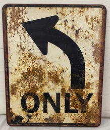Paper Over Metal Traffic Sign