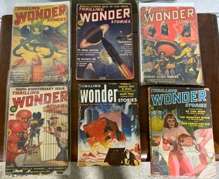 6 Vintage Thrilling Wonder Stories ~ 1930s 1940s & 1950s ~