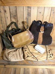 Earth Tone Color Bag Lot- Tans And Green