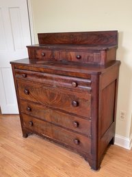 An American Empire Flame Mohogany Antique Dresser