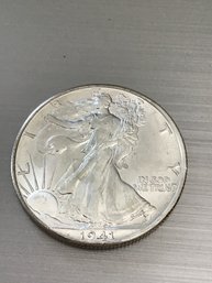 1941-d Liberty Walking Silver Half Dollar