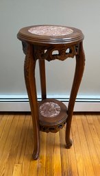 Two-tier Asian Inspired Marble Stand