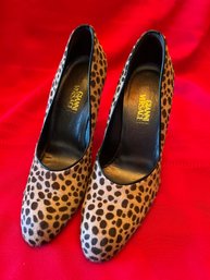 Gianni Versace Leopard Animal Print Pump Size 36