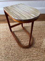 Mid Century Side Bent Wood Table -